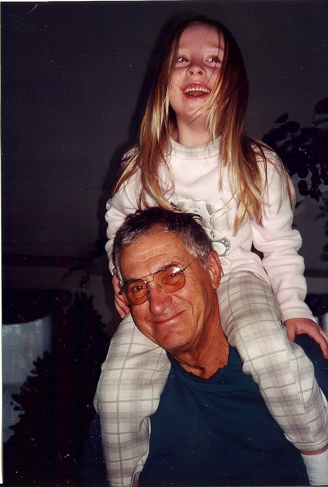 This is an image of 5 year old Ashe and her grandfather 